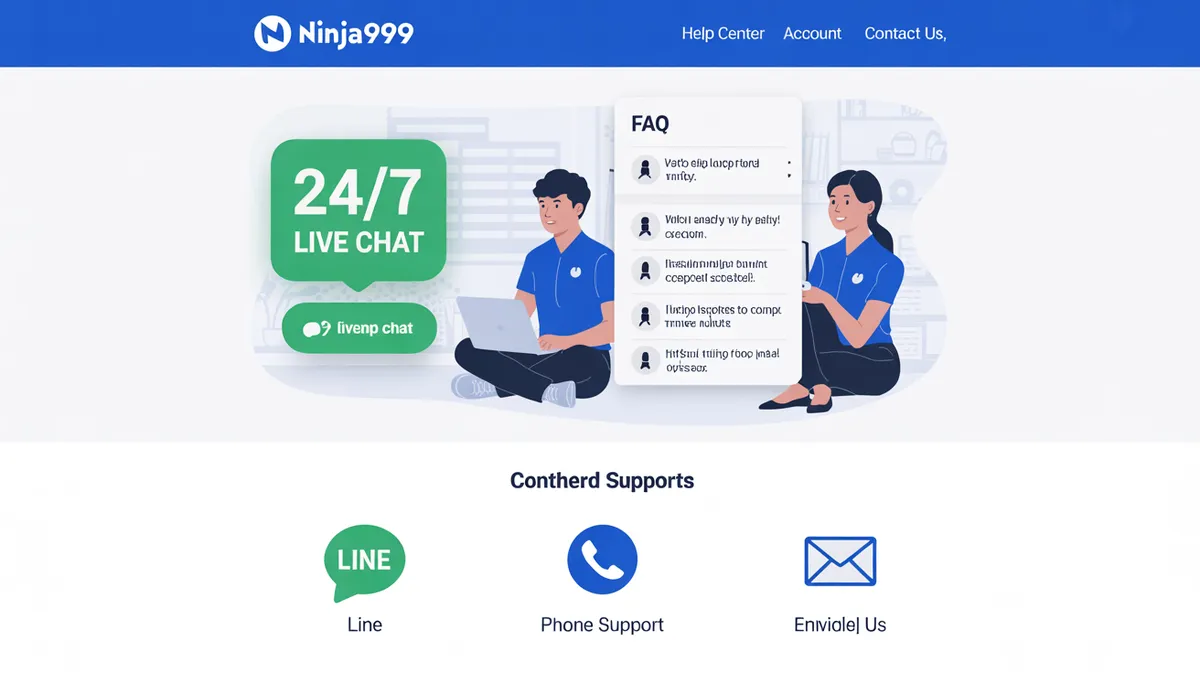 คำถามที่พบบ่อยและการบริการลูกค้า ninja999 ตลอด 24 ชั่วโมง